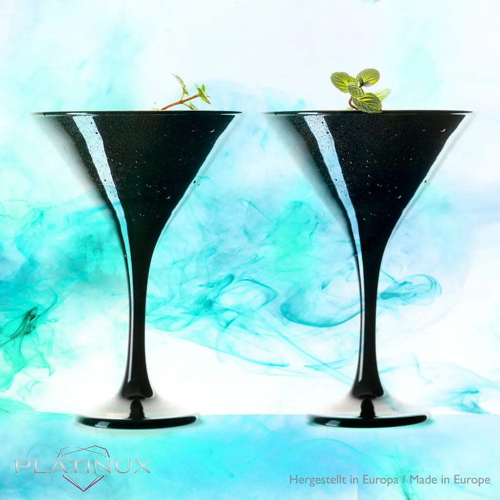 Schwarze Martini Gläser 150ml Set 6-Teilig Aus Glas Cocktailgläser 7 Schwarze Martini Gläser 150ml Set 6-Teilig Aus Glas Cocktailgläser – Bild 5