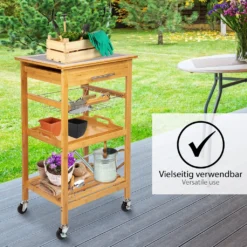 ONVAYA Küchenwagen Kyoto Auf Rollen, Küchenrollwagen Aus Bambus Mit Arbeitsplatte Schwarz Aus Stein, Praktischer Beistellwagen Für Die Küche Inkl. Schubladen -Kaufland Verkäufe 96cc4df71dbca964cea3ae796b70ca57