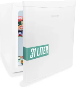 Mini Gefrierschrank 31L Klein Kompakt Leise:40db Gefrierbox Wechselbarer Türanschlag Mini Tiefkühltruhe Bis Zu -18°C,Tiefkühlschrank,perfekt Geeignet Für Büro Camping Garten Outdoor (Weiß)
