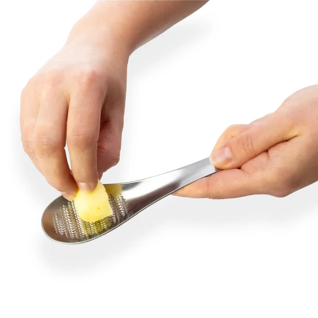 Ingwerreibe Knoblauch Ginger Löffelreibe Gewürzreibe Muskatreide Edelstahl Reibe 10 Ingwerreibe Knoblauch Ginger Löffelreibe Gewürzreibe Muskatreide Edelstahl Reibe – Bild 8