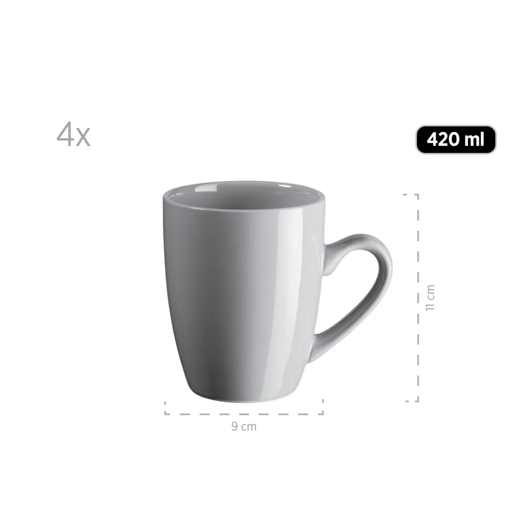 Mäser 931914 Kombiservice Pastell Selection Für 4 Personen, Steinzeug, Grau (1 Set, 16-teilig) 4 Mäser 931914 Kombiservice Pastell Selection Für 4 Personen, Steinzeug, Grau (1 Set, 16-teilig) – Bild 2