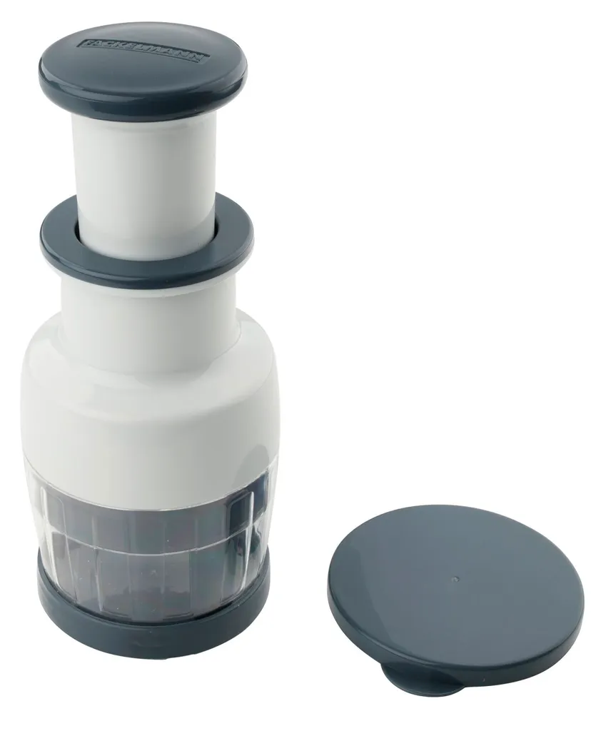 Fackelmann Zwiebelhacker Easyprepare, Hochwertiger Zwiebel-, Gemüse- Und Kräuterhacker Mit Durchsichtigem Auffangbehälter, Sicherer Halt Durch Anti-Rutsch-Füße (Farbe: Weiß / Blau-Grau) 3 Fackelmann Zwiebelhacker Easyprepare, Hochwertiger Zwiebel-, Gemüse- Und Kräuterhacker Mit Durchsichtigem Auffangbehälter, Sicherer Halt Durch Anti-Rutsch-Füße (Farbe: Weiß / Blau-Grau)