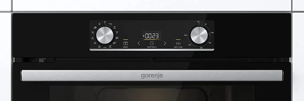 Gorenje Einbaubackofen-Set OptiBake Black Steam Pyro Set - 77L - Heißluft - Pyrolyse-Reinigung - ExtraSteam - GentleClose - AirFry - Pizzamode 300°C - PerfectGrill - Induktions-Kochfeld Mit BridgeZone 9 Gorenje Einbaubackofen-Set OptiBake Black Steam Pyro Set - 77L - Heißluft - Pyrolyse-Reinigung - ExtraSteam - GentleClose - AirFry - Pizzamode 300°C - PerfectGrill - Induktions-Kochfeld Mit BridgeZone – Bild 7