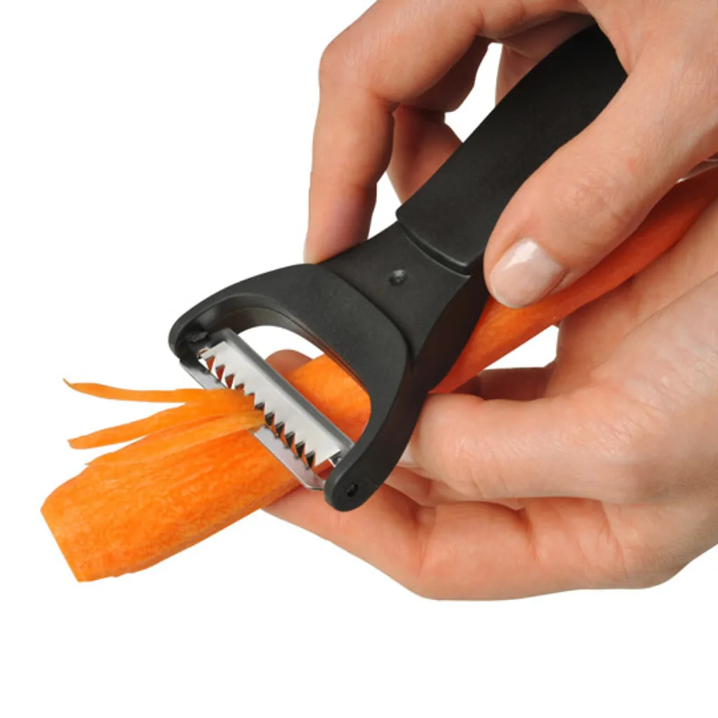 Silit 2in1 Gemüseschäler 14 Cm, Schäler Mit Julienne-Schneider, Edelstahl, Kunststoff, Spülmaschinengeeignet, Platzsparend 7 Silit 2in1 Gemüseschäler 14 Cm, Schäler Mit Julienne-Schneider, Edelstahl, Kunststoff, Spülmaschinengeeignet, Platzsparend – Bild 5