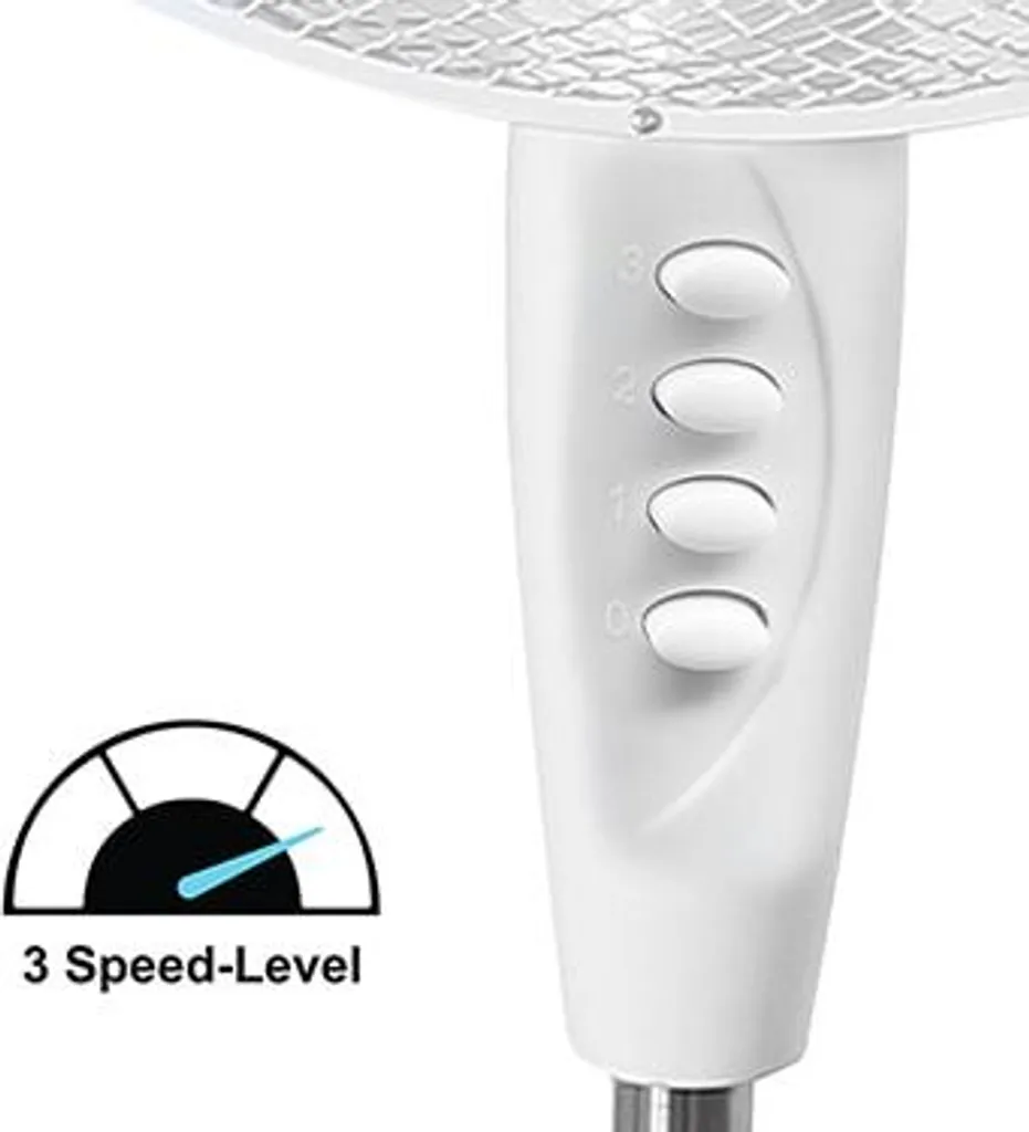 2 Stück Standventilator Ventilator Weiß Höhenverstellbar Oszillierend Doppelpack Kühler Raum-Lüfter Luft-Erfrischer Lüftung Luft-Entfeuchter 6 2 Stück Standventilator Ventilator Weiß Höhenverstellbar Oszillierend Doppelpack Kühler Raum-Lüfter Luft-Erfrischer Lüftung Luft-Entfeuchter – Bild 4