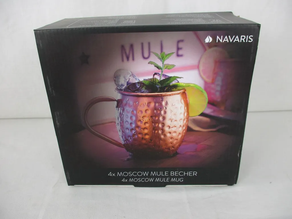 Navaris Moscow Mule Becher 4er Set - 4x Kupferbecher Für Moskau Mule Gin Bier - Cocktail Mug Gehämmert - Tasse Aus Edelstahl Mit Kupfer 7 Navaris Moscow Mule Becher 4er Set - 4x Kupferbecher Für Moskau Mule Gin Bier - Cocktail Mug Gehämmert - Tasse Aus Edelstahl Mit Kupfer – Bild 5