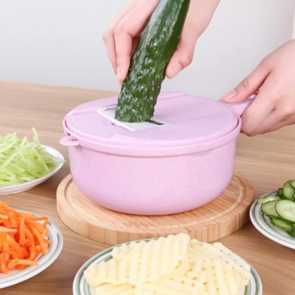 9 In 1 Multifunktionaler Gemüseschneider Gemüsereiben Allesschneider Obsthobel Reibe Zerkleinerer Zwiebelschneider Eierteiler,Rosa 6 9 In 1 Multifunktionaler Gemüseschneider Gemüsereiben Allesschneider Obsthobel Reibe Zerkleinerer Zwiebelschneider Eierteiler,Rosa – Bild 4