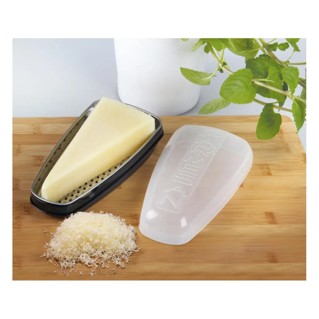 Fackelmann Parmesanreibe- Und Frischebox, Parmesanhobel, Käsereibe Mit Servier-Behälter (Farbe: Transparent/Grau), Menge: 1 Stück 14 Fackelmann Parmesanreibe- Und Frischebox, Parmesanhobel, Käsereibe Mit Servier-Behälter (Farbe: Transparent/Grau), Menge: 1 Stück – Bild 12