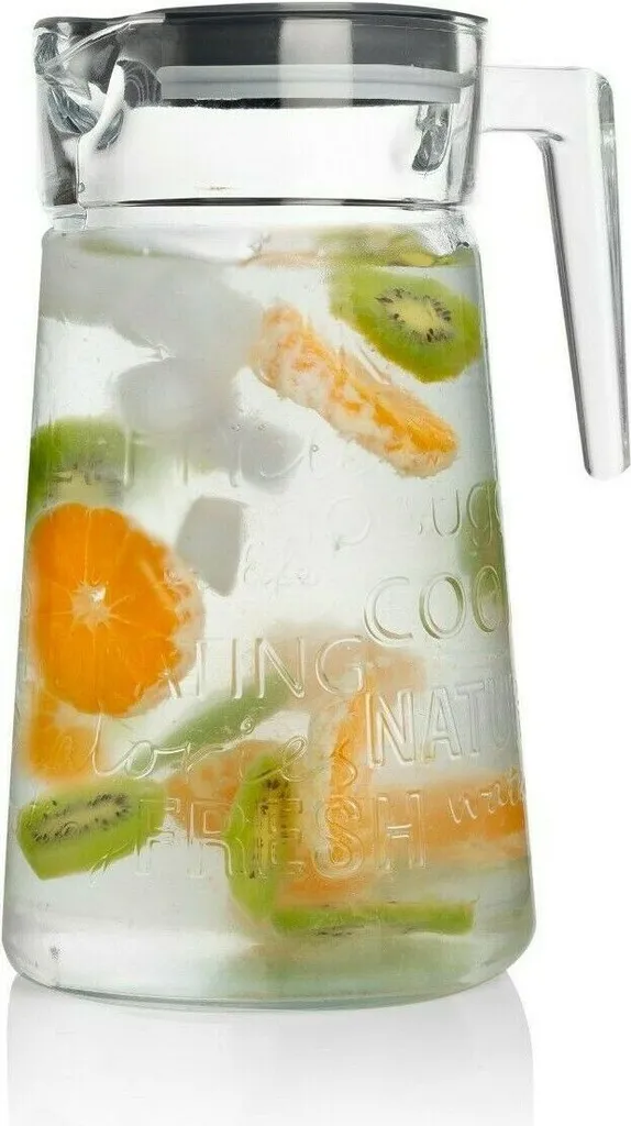 Pasabahce Glaskaraffe Krug Mit Deckel Saftkrug Wasserkrug 2L Kanne Wasser Saft City Pop 6 Pasabahce Glaskaraffe Krug Mit Deckel Saftkrug Wasserkrug 2L Kanne Wasser Saft City Pop – Bild 4