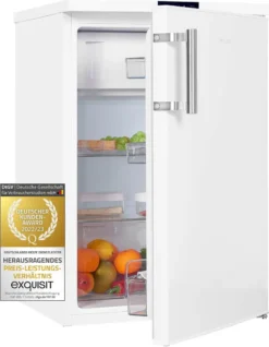 Exquisit Kühlschrank KS16-4-HE-010D Weiss | 120 L Nutzinhalt | Weiß