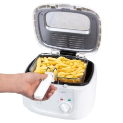 Clatronic FR 3771 Fritteuse, Geruchs- Und Fettdunstfilter, Stufenlos Regelbarer Thermostat Mit Kontrollleuchte (130 °C–190 °C), Großer Frittierkorb, 1800 W, Cool Touch-Gehäuse, Weiß 12 Clatronic FR 3771 Fritteuse, Geruchs- Und Fettdunstfilter, Stufenlos Regelbarer Thermostat Mit Kontrollleuchte (130 °C–190 °C), Großer Frittierkorb, 1800 W, Cool Touch-Gehäuse, Weiß -Kaufland Verkäufe 9c0e1c912a4e711d10b0034b9c026a55