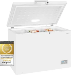 Exquisit Gefriertruhe GT320-HE-040E Weiss | Standgerät | 316 L Volumen | Weiß