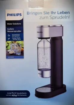 PHILIPS AQUA Soda Maker Wassersprudler + 425 G CO²-Zylinder + 1 PET-Flasche 1 Liter, Schwarz -Kaufland Verkäufe 9db8387df394d9f9b9f201b70f096c5c