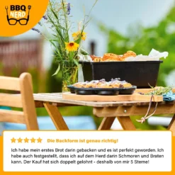 BBQ-Nerd© Kleine Brotbackform 3 L - Gusseisen Kastenform Mit Deckel - Backform Für Ofen, Grill, Feuer - Brottopf Dutch Oven Für Hackbraten Fleischkäse Brot -Kaufland Verkäufe 9dcb33b712990702919c1a07810fd30b