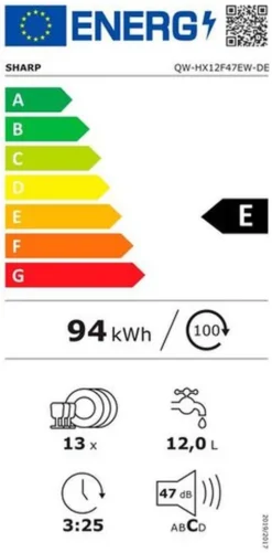 Sharp - QW-HX12F47EW-DE - Stand-Geschirrspüler - Weiß - 60 Cm -Kaufland Verkäufe 9eb6b65b4e9db722cb98ba4d794d47e9