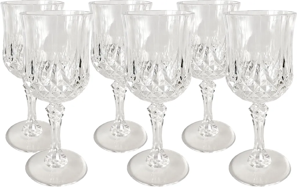 6er Set Kunststoff Weingläser Kristalleffekt 200ml / Ø7x16,5cm 5 6er Set Kunststoff Weingläser Kristalleffekt 200ml / Ø7x16,5cm – Bild 3