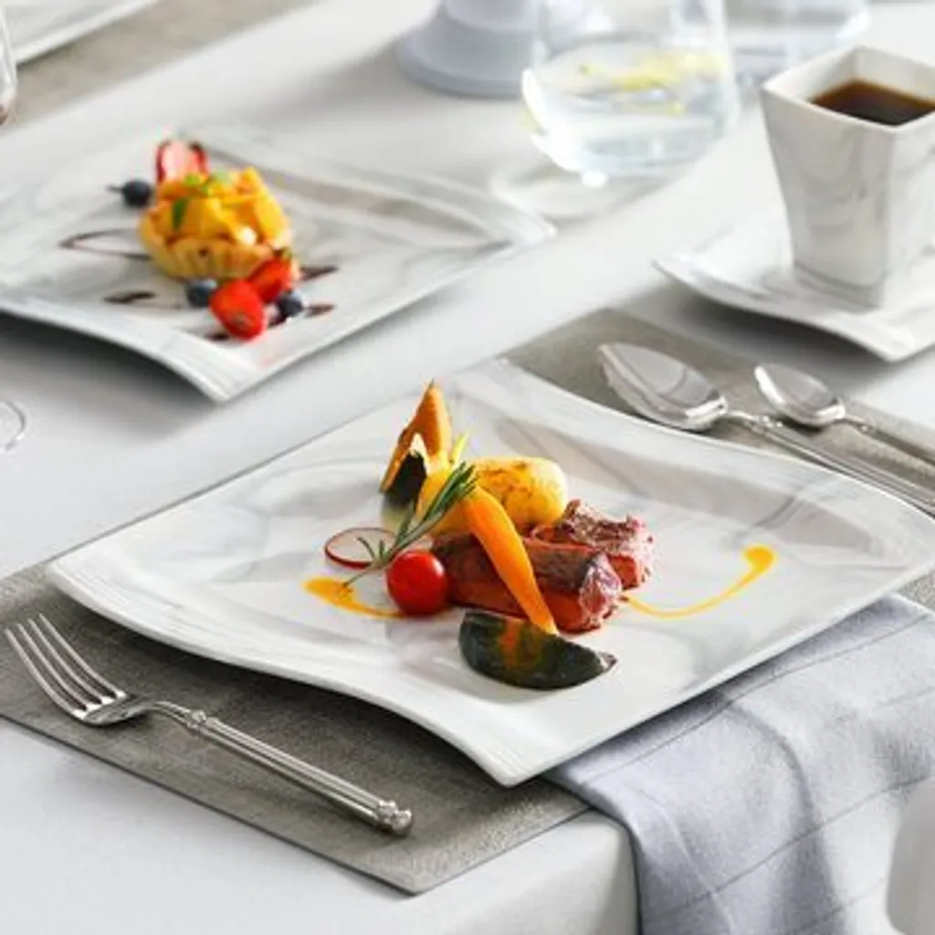 MALACASA, Serie Flora, 30 Tlg. Marmor Porzellan Geschirrset Kombiservice Tafelservice Mit Je 6 Kaffeetassen, 6 Untertassen, 6 Dessertteller, 6 Suppenteller Und 6 Flachteller 6 MALACASA, Serie Flora, 30 Tlg. Marmor Porzellan Geschirrset Kombiservice Tafelservice Mit Je 6 Kaffeetassen, 6 Untertassen, 6 Dessertteller, 6 Suppenteller Und 6 Flachteller – Bild 4