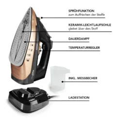 MAXXMEE Dampfbügeleisen - Mit Tropfstopp-, Antikalk- Und Selbstreinigungsfunktion Dampfbügeleisen Bügeleisen Kabellos Antikalk Selbstreinigung Tropfstop Keramik -Kaufland Verkäufe 9f34d17901637d5721a0e0df5f734d89