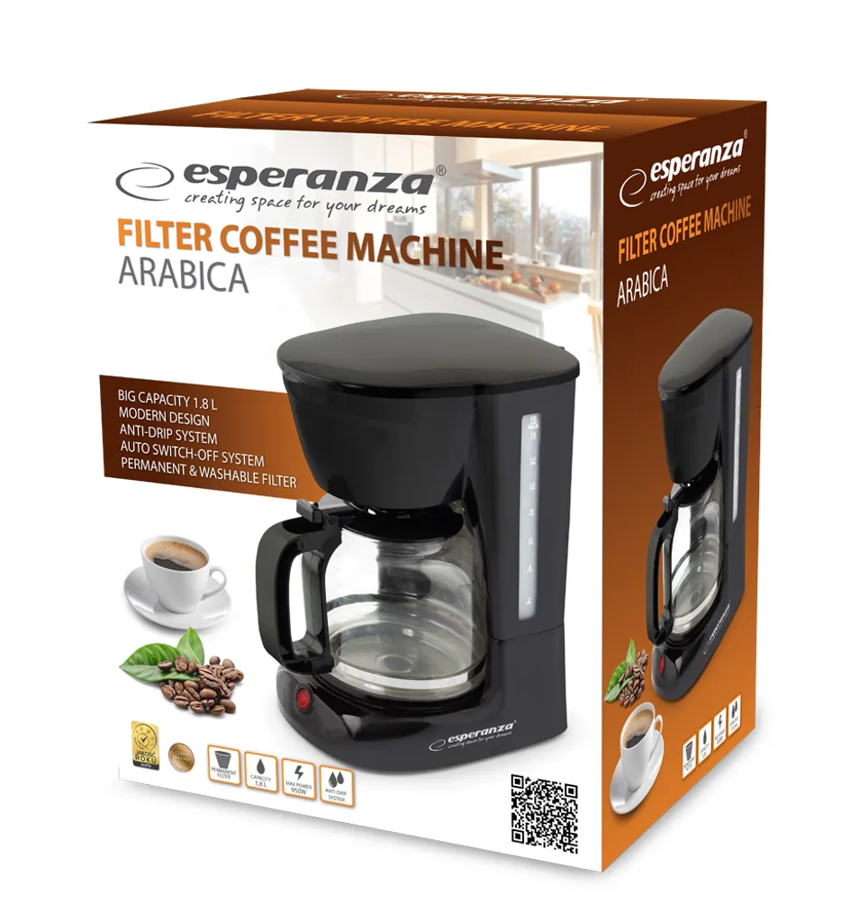 Esperanza Arabica 1,8 L Filterkaffeemaschine 4 Esperanza Arabica 1,8 L Filterkaffeemaschine – Bild 2
