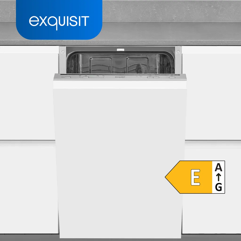 Exquisit Einbaugeschirrspüler EGSP1009-E-030E Silber | Vollintegriert | 9 Gedecke | Silber 4 Exquisit Einbaugeschirrspüler EGSP1009-E-030E Silber | Vollintegriert | 9 Gedecke | Silber – Bild 2