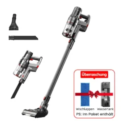 Proscenic P11 Akku Staubsauger Mit Wischfunktion, Kabelloser Staubsauger, 30,000 Pa Starke Saugleistung, Betriebsdauer Bis Zu 50 Min, Auto-Modus