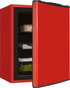 Exquisit Gefrierbox GB60-150E RotPV | Mini-Gefrierschrank | 42 L Volumen | EEK: E | Rot