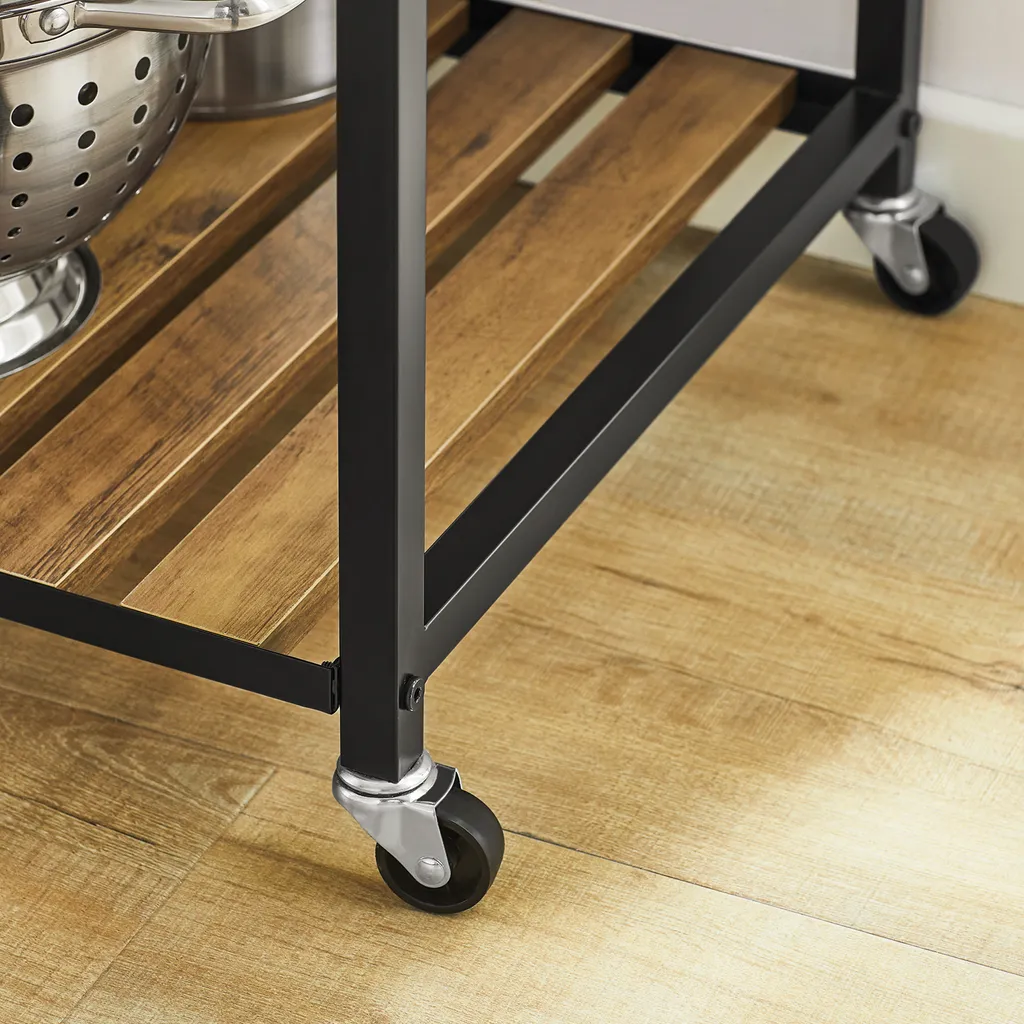 SoBuy SVW18-F Servierwagen Beistellwagen Rollwagen Teewagen Barwagen Küchenwagen Mikrowellenregal Küchenrollwagen BHT Ca.: 110x92x45cm 10 SoBuy SVW18-F Servierwagen Beistellwagen Rollwagen Teewagen Barwagen Küchenwagen Mikrowellenregal Küchenrollwagen BHT Ca.: 110x92x45cm – Bild 8