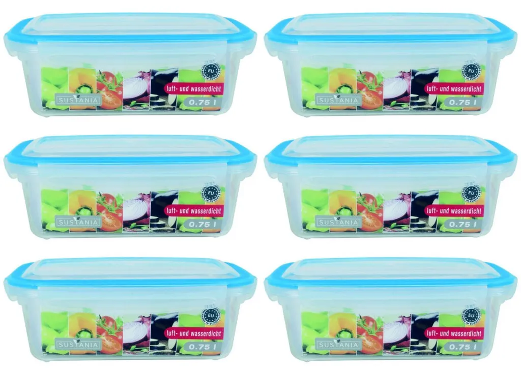 Frischhaltedosen Vorratsdosen Transparent Deckel Mit Clickverschluss 750 Ml 6 Stück 3 Frischhaltedosen Vorratsdosen Transparent Deckel Mit Clickverschluss 750 Ml 6 Stück