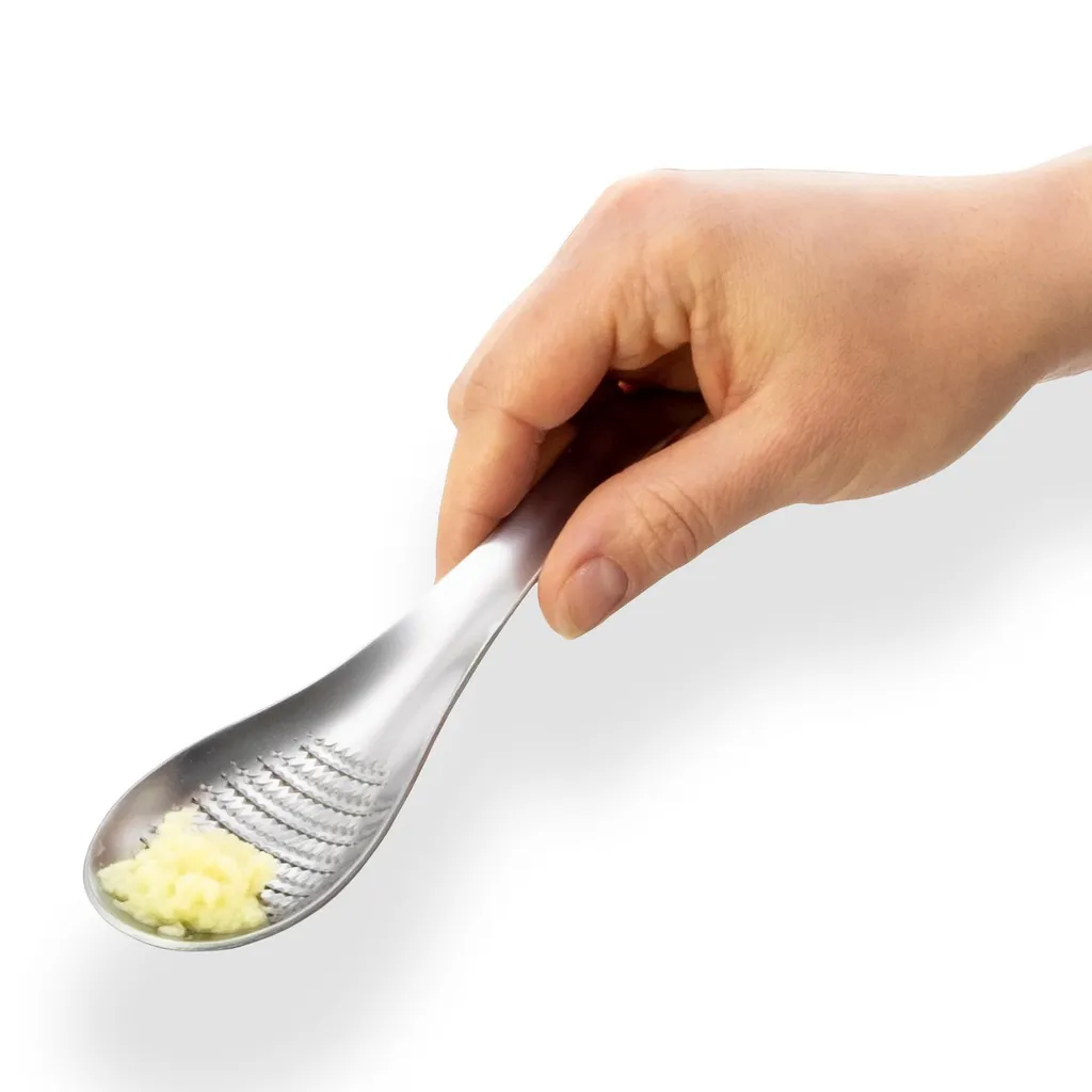 Ingwerreibe Knoblauch Ginger Löffelreibe Gewürzreibe Muskatreide Edelstahl Reibe 9 Ingwerreibe Knoblauch Ginger Löffelreibe Gewürzreibe Muskatreide Edelstahl Reibe – Bild 7