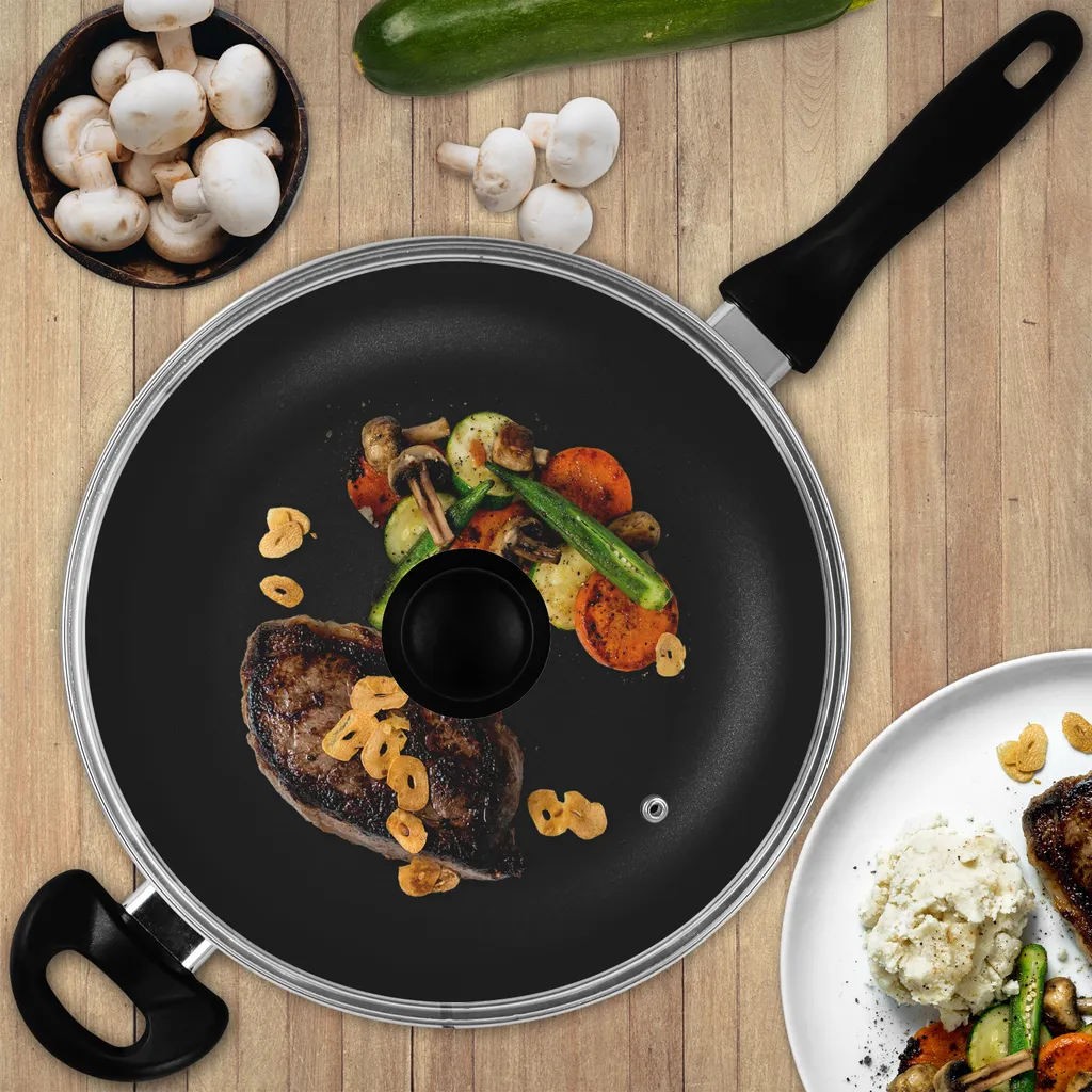 Löwenthal Pfanne Mit Glasdeckel 28cm Schmorpfanne Antihaft Hochraumpfanne Bratpfanne Induktion Grillpfanne Pfanne Universalpfanne 10 Löwenthal Pfanne Mit Glasdeckel 28cm Schmorpfanne Antihaft Hochraumpfanne Bratpfanne Induktion Grillpfanne Pfanne Universalpfanne – Bild 8