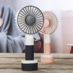 Tragbarer Handventilator - Standfuss - Akku - USB - H: 22cm - Anthrazit