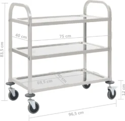 VidaXL 3-Stufiger Servierwagen 95x45x83,5 Cm Edelstahl -Kaufland Verkäufe a16c8f9f628fc8cb21ec9e96821ed62d