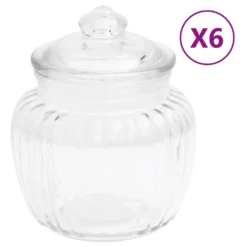 VidaXL Vorratsgl?ser 6 Stk. 500 Ml Glas