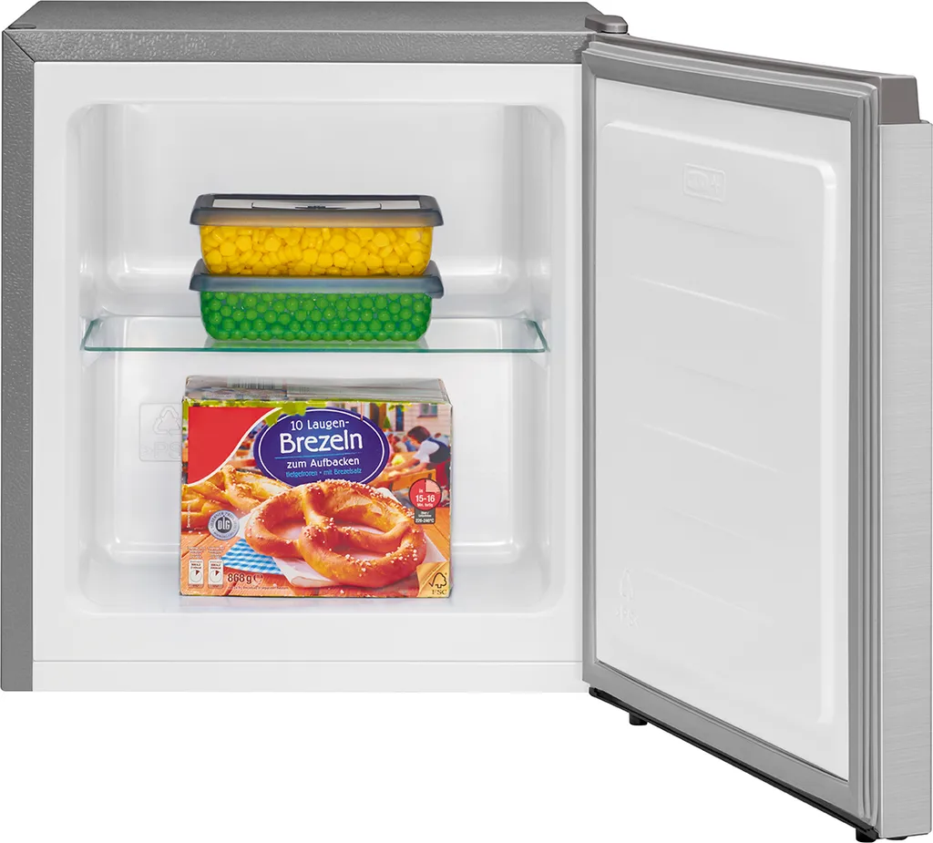 Bomann® Gefrierschrank, 34L Nutzinhalt, Mini Gefrierschrank Mit Herausnehmbarer Glasablage, Gefrierschrank Mit Wechselbarem Türanschlag & Stufenloser Temperaturreglung - GB 7246 Inox 4 Bomann® Gefrierschrank, 34L Nutzinhalt, Mini Gefrierschrank Mit Herausnehmbarer Glasablage, Gefrierschrank Mit Wechselbarem Türanschlag & Stufenloser Temperaturreglung - GB 7246 Inox – Bild 2