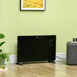 HOMCOM Heizlüfter Elektroheizung 1000/2000W Konvektor-Heizung Freistehend/ Wandmontage Mit Timer Leise Heizung Mit Fernbedienung Und LED-Display Kippschutz Für Raum 25 M² Schwarz 78 X 24 X 52cm -Kaufland Verkäufe a1e06363fcc4875bbb507bdde6e8ee49