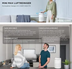 MINI MAX Luftreiniger, 35m² In Nur 10 Minuten Air Purifier H13 HEPA Filter Mit 3 Lüfterstufen Gegen 99,97% Bakterien Staub Pollen Rauch Partikel, Aktivkohlefilter 22dB Leiser Schlafmodus -Kaufland Verkäufe a3170233efa60e306dacd69c4a6f25cd