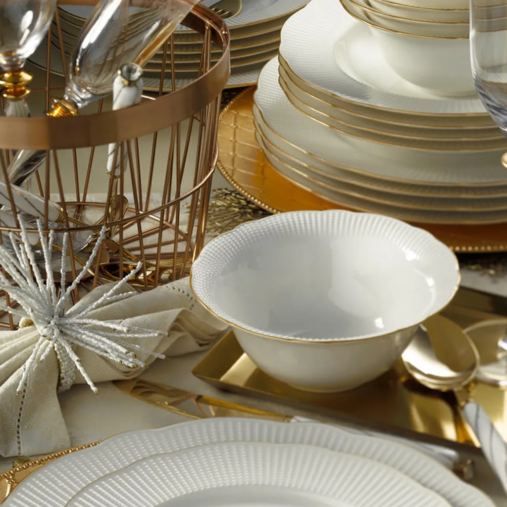 Kütahya Porselen Ilay 24 Teile Porzellan Geschirr Set Gold BNILY24Y2520 15 Kütahya Porselen Ilay 24 Teile Porzellan Geschirr Set Gold BNILY24Y2520 – Bild 13