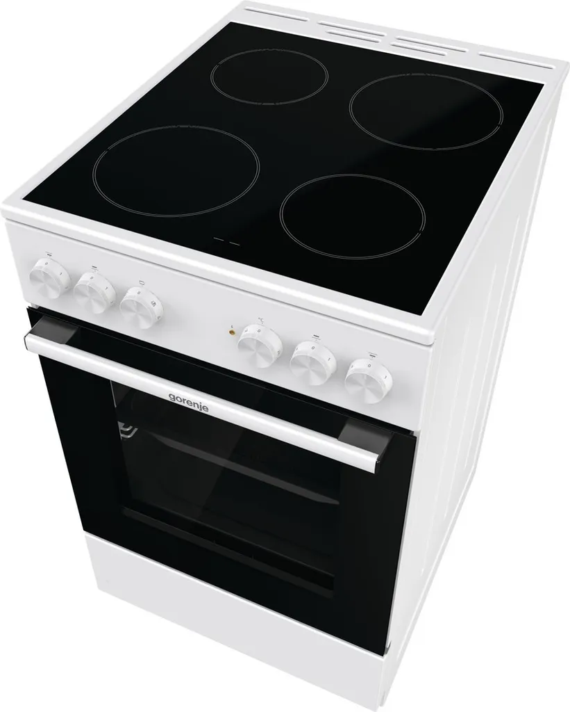 Gorenje GEC5A 21 WG Elektro-Standherd - Freistehend - Weiß - Glaskeramik-Kochfeld - 74 Liter - PerfectGrill - Pizzamodus 300°C - AquaClean 4 Gorenje GEC5A 21 WG Elektro-Standherd - Freistehend - Weiß - Glaskeramik-Kochfeld - 74 Liter - PerfectGrill - Pizzamodus 300°C - AquaClean – Bild 2