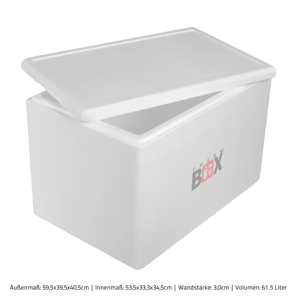Styroporbox 61W | Wand: 3,0cm | Volumen: 61,5L | Innenmaß:53x33x34cm | Weiß Isolierbox Thermobox Kühlbox Warmhaltebox 7 Styroporbox 61W | Wand: 3,0cm | Volumen: 61,5L | Innenmaß:53x33x34cm | Weiß Isolierbox Thermobox Kühlbox Warmhaltebox – Bild 5