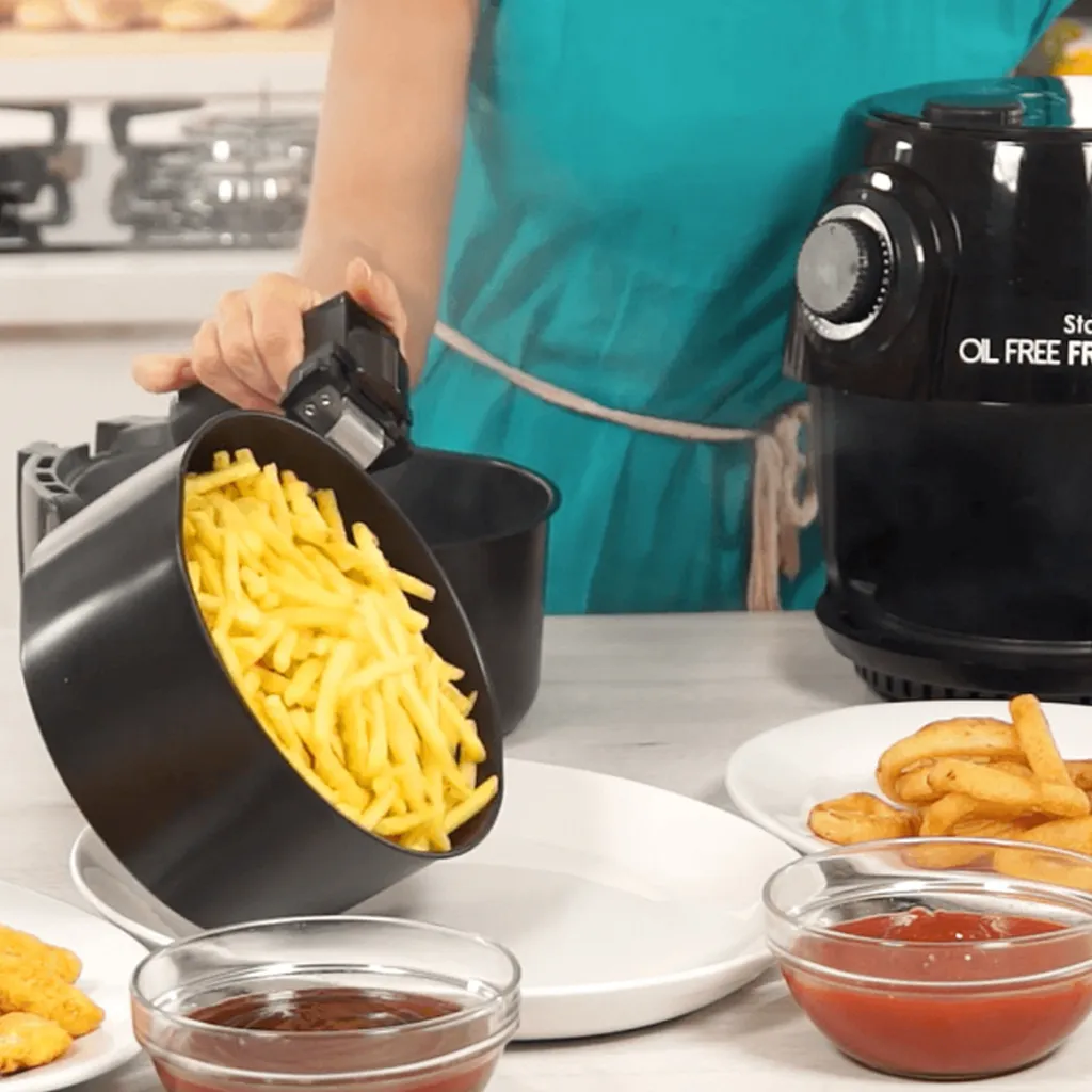 Starlyf® OIL FREE FRYER – Heißluftfritteuse, Umluft-Fritteuse Ohne ÖL, 3,8 Liter Fassungsvermögen, Spühlmaschinenfest, 1400 Watt – Aus Der TV Werbung 8 Starlyf® OIL FREE FRYER – Heißluftfritteuse, Umluft-Fritteuse Ohne ÖL, 3,8 Liter Fassungsvermögen, Spühlmaschinenfest, 1400 Watt – Aus Der TV Werbung – Bild 6