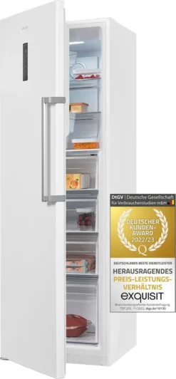 Exquisit Gefrierschrank GS295-NF-H-040E Weiss | 274 L Nutzinhalt | Weiß