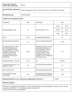 Bosch SMV25AX00E Spüler Vollintegriert -Kaufland Verkäufe a53c9cbbc897024ae3a25f24af8aec40