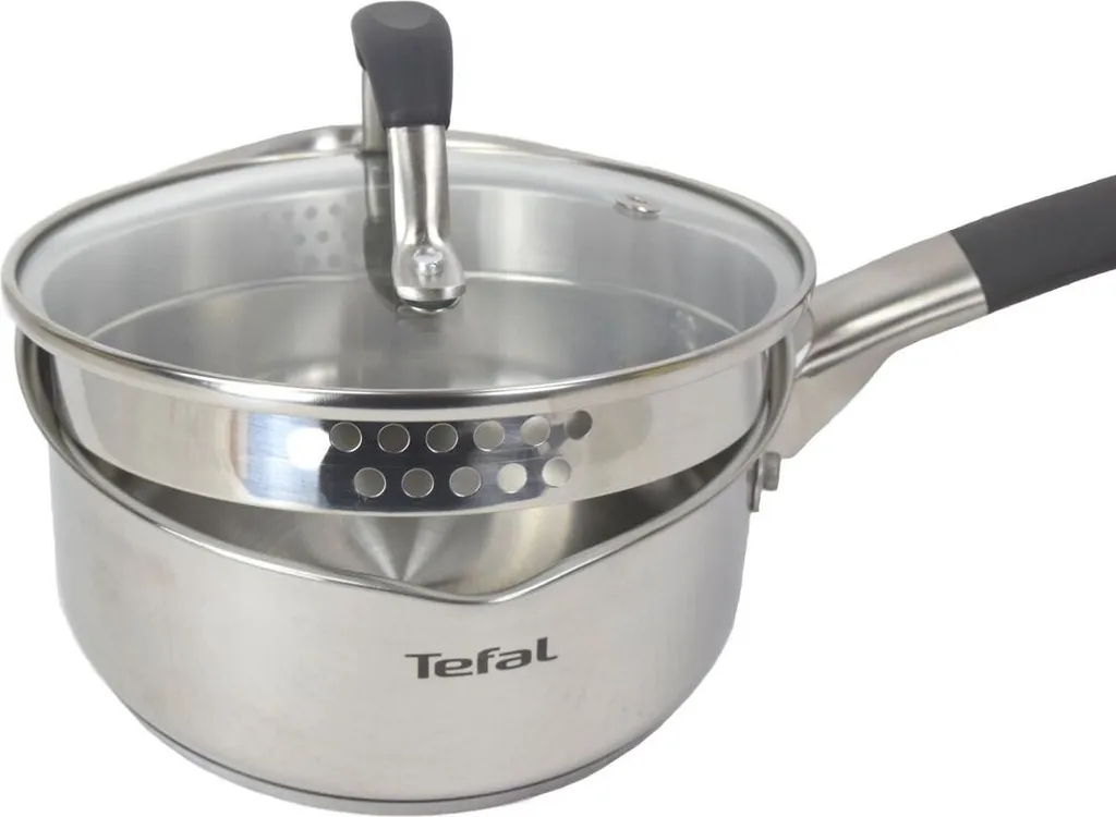 Tefal Premium Kasserolle Topf Kochtopf Mit Deckel Ø16 1,3L, Mit Abgießfunktion 4 Tefal Premium Kasserolle Topf Kochtopf Mit Deckel Ø16 1,3L, Mit Abgießfunktion – Bild 2