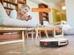 Kyvol E31 Saugroboter Mit Wischfunktion 2200Pa Wischroboter, 150Min. Laufzeit, Smart Navigation, Funktioniert Mit Alexa,ideal Für Tierhaare, Teppiche Und Hartböden, Weiß [+] -Kaufland Verkäufe a58f6a48c32dd45861fdf67686b766d1