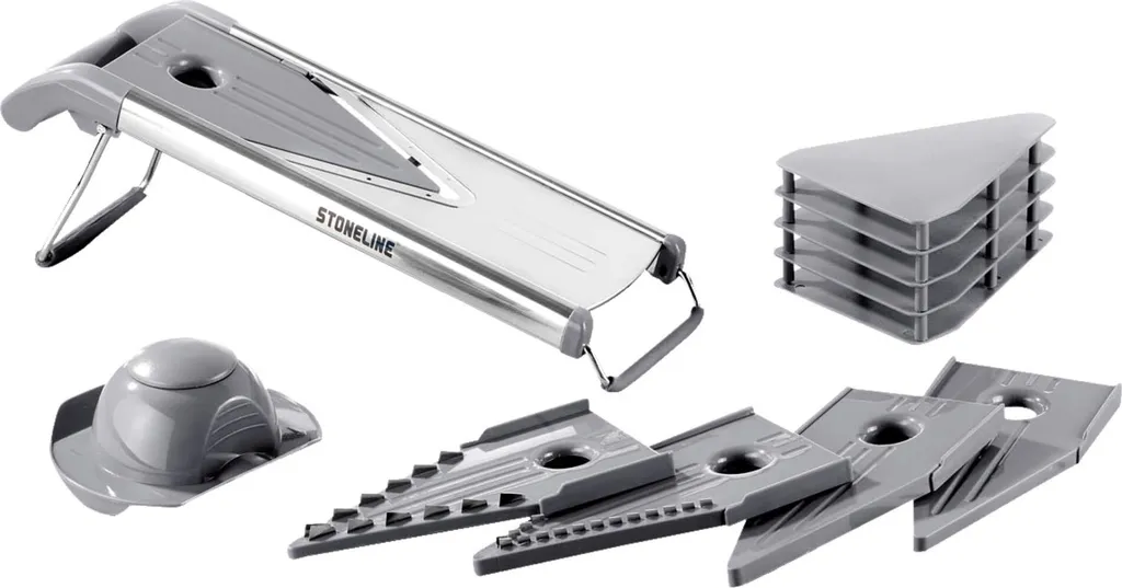 Stoneline Edelstahl Gemüsehobel Mit 5 Schneideinsätzen 17 Stoneline Edelstahl Gemüsehobel Mit 5 Schneideinsätzen – Bild 15