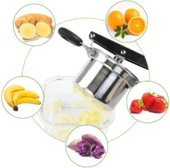 Kartoffelpresse Aus Edelstahl, Spätzlepresse, Professionelle Spätzlechef Mit 3 Lochscheiben, Kartoffelpresse Für Kartoffelpüree, Obstsäfte, Gemüsebrei, Presse Ricer -Kaufland Verkäufe a5ef40113e9a545538a3f837a69476da