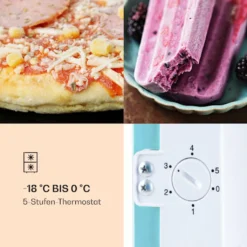 Klarstein Laika 60L Gefrierschrank , 60 Liter , 4-Sterne-Gefrierfach , 3 Schubladen , Temperatur: -18 Bis 0 °C , 5-stufiger Thermostat , 41 DB , Retro-Look -Kaufland Verkäufe a69e4ca350dd341961d1af1b4952fc71