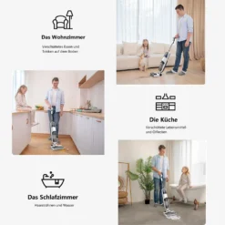 Redkey W12 Kabelloser Nass-und Trockensauger,72dB,Selbstreinigung,3-in-1 Waschsauger, Kehren Und Wischen Handstaubsauger(mit 3 Bürste) -Kaufland Verkäufe a6ef9181748500621dfbb44bc555b9a7