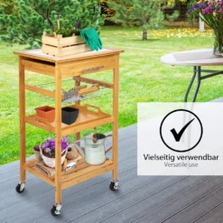 ONVAYA Küchenwagen Kyoto Auf Rollen, Küchenrollwagen Aus Bambus Mit Arbeitsplatte Weiß Aus Stein, Praktischer Beistellwagen Für Die Küche Inkl. Schubladen -Kaufland Verkäufe a7ddee18f6e34ac914c5d531db35f21b