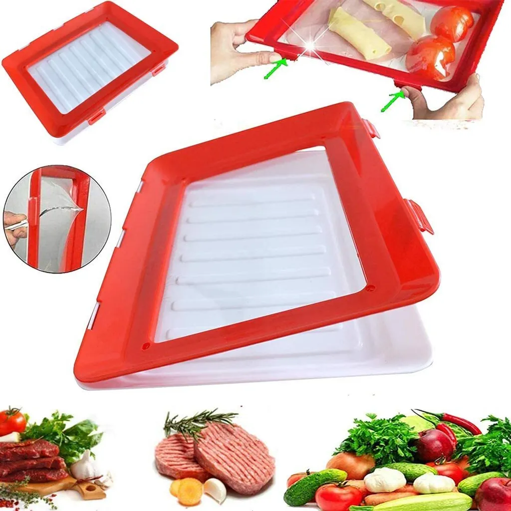 Konservierungsschale Für Lebensmittel Waste Food Preservation Tray Vakuum Frische Aufbewahrung Tablett Mit Elastischen Film Schnalle Dichtung Vorratsbehälter Set Küchenhelfer (4pcs) 5 Konservierungsschale Für Lebensmittel Waste Food Preservation Tray Vakuum Frische Aufbewahrung Tablett Mit Elastischen Film Schnalle Dichtung Vorratsbehälter Set Küchenhelfer (4pcs) – Bild 3